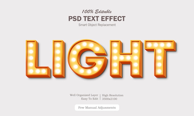 PSD effet de texte light modern