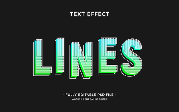 Effet de texte de lignes