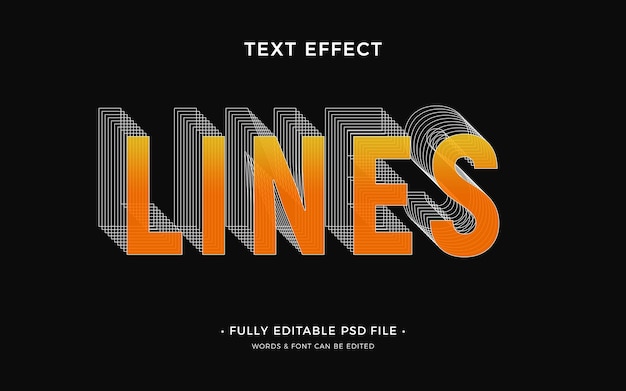 Effet de texte de lignes