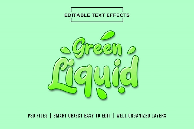 Effet De Texte Liquide Vert