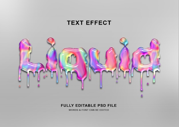 Effet de texte liquide
