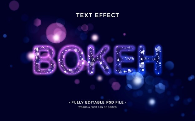 Effet De Texte Lumineux Bokeh