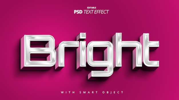 Effet de texte lumineux avec un fond rose