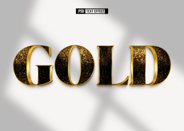 PSD l'effet de texte luxury gold psd l'effect de texte 3d luxury