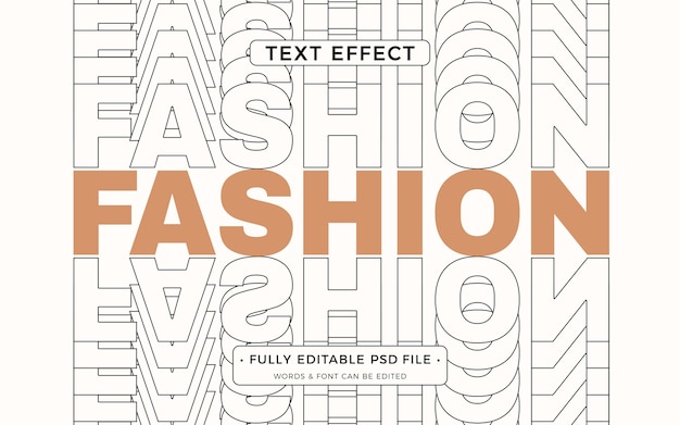 PSD effet de texte de magazine de mode