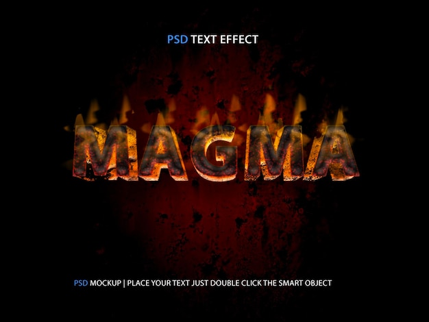 effet de texte magma psd modifiable