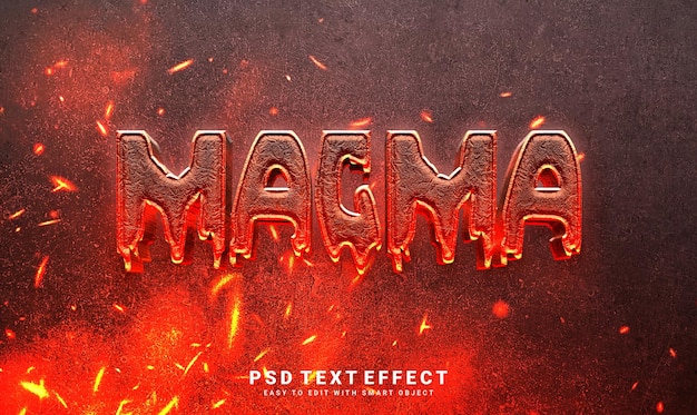 effet de texte magma