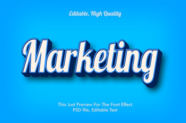 Effet De Texte Marketing 3d