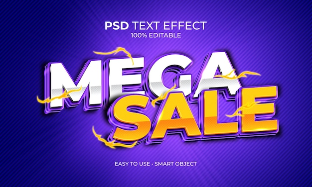 PSD effet texte mega vente