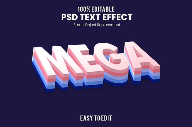 Effet De Texte Mega3d