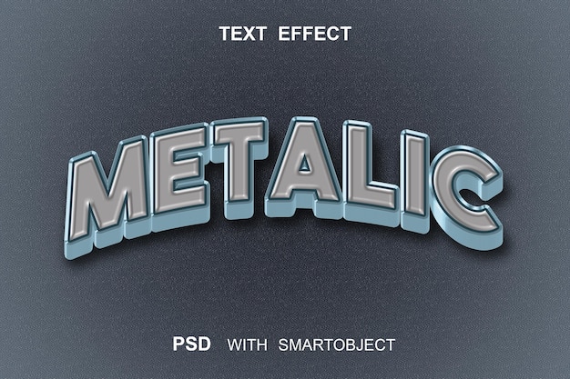 Effet De Texte Métallique Avec Objet Intelligent Psd