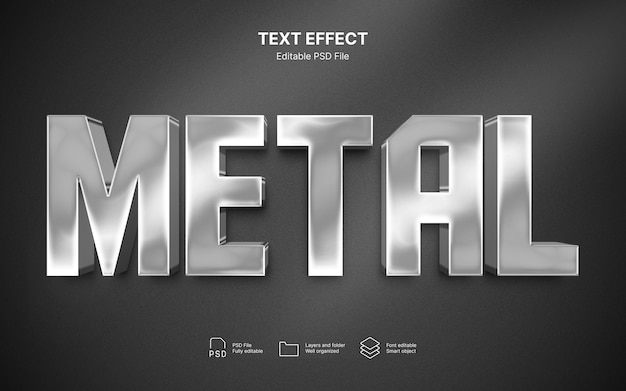 Effet de texte métallique