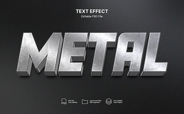 Effet de texte métallique