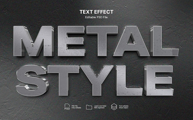 Effet de texte métallique
