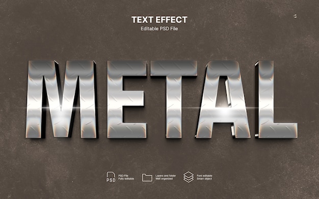 Effet de texte métallique