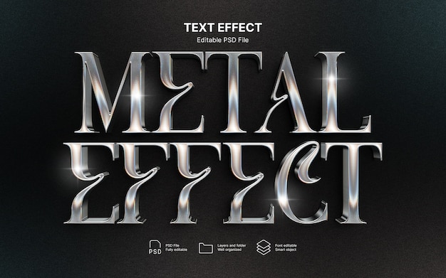 Effet de texte métallique