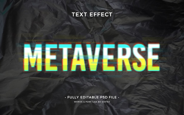 Effet de texte métaverse