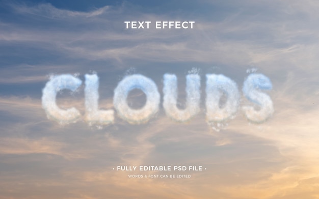 PSD effet de texte météo