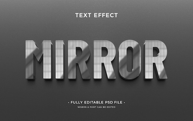 PSD effet de texte miroir