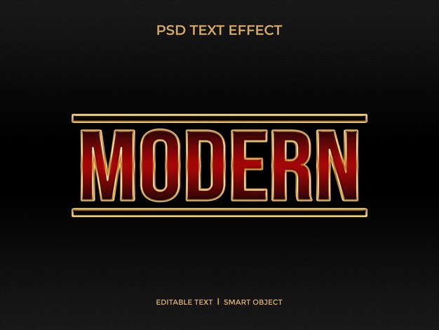 PSD effet de texte moderne