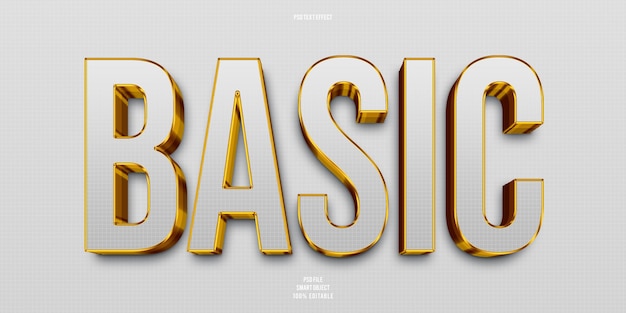 PSD effet de texte modifiable 3d de base