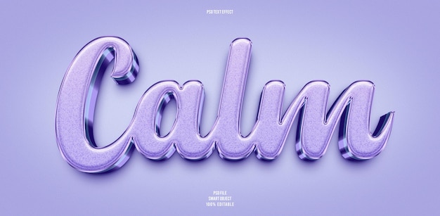 PSD effet de texte modifiable 3d calme