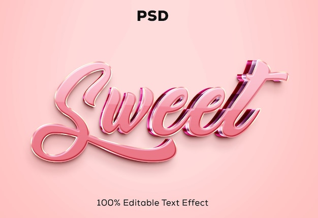 Effet de texte modifiable en 3d doux