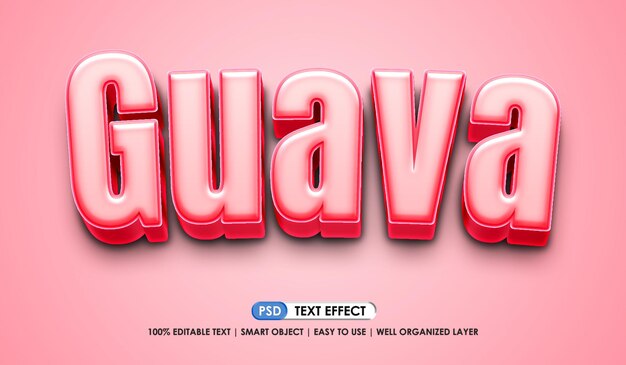 Effet De Texte Modifiable 3d Goyave Super Promo