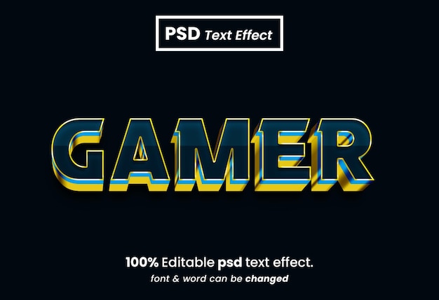 PSD effet de texte modifiable 3d de jeu