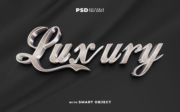 PSD effet de texte modifiable 3d de luxe dégradé avec fond lisse