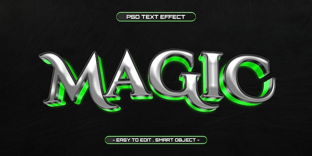 Effet De Texte Modifiable 3d Magique Psd