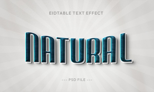 Effet De Texte Modifiable 3d Naturel