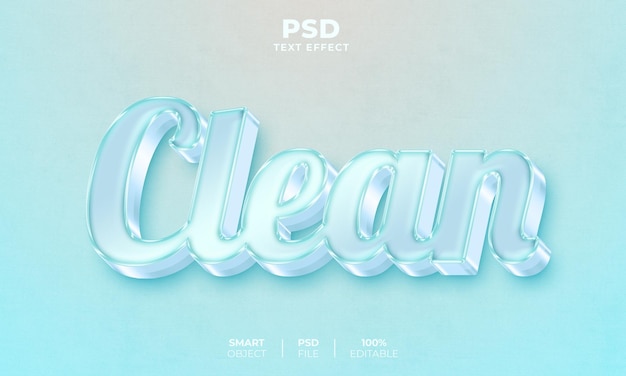 PSD effet de texte modifiable en 3d propre