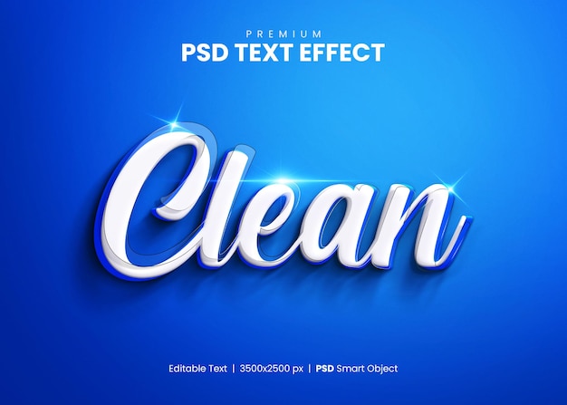 Effet De Texte Modifiable En 3d Propre