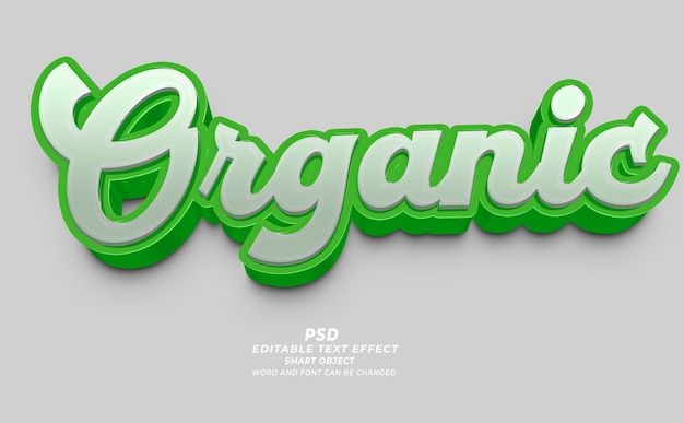 Effet de texte modifiable 3D PSD organique