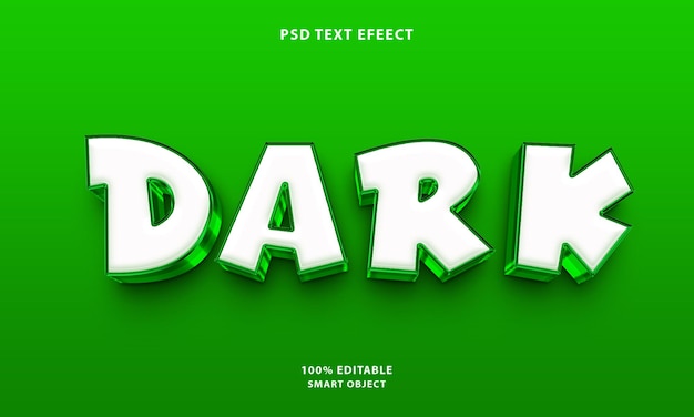 PSD effet de texte modifiable 3d sombre gratuit pour psd