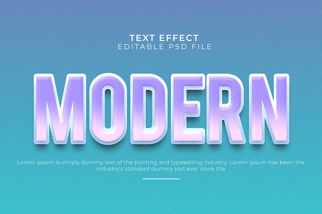 PSD effet de texte modifiable en 3d
