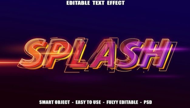 Effet de texte modifiable en 3D