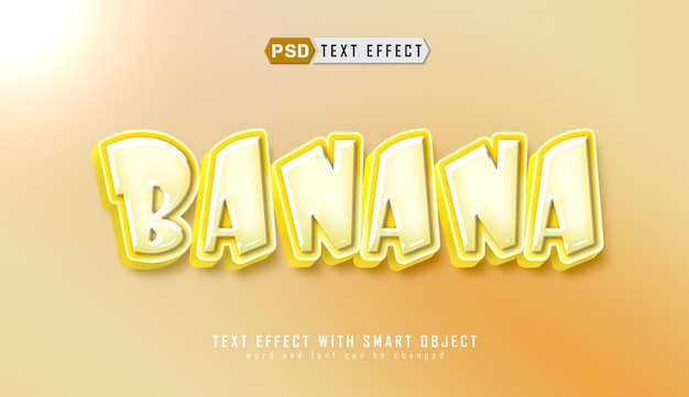 Effet de texte modifiable à la banane