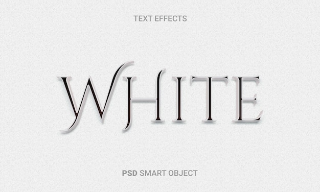 PSD effet de texte modifiable blanc psd