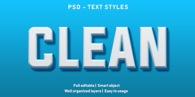 Effet de texte modifiable Clean