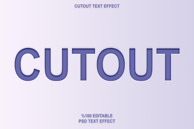 effet de texte modifiable en creux découpé