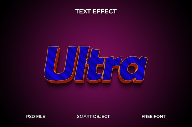 Effet de texte modifiable dans le style 3D