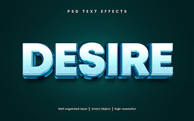 Effet de texte modifiable Desite de style 3D
