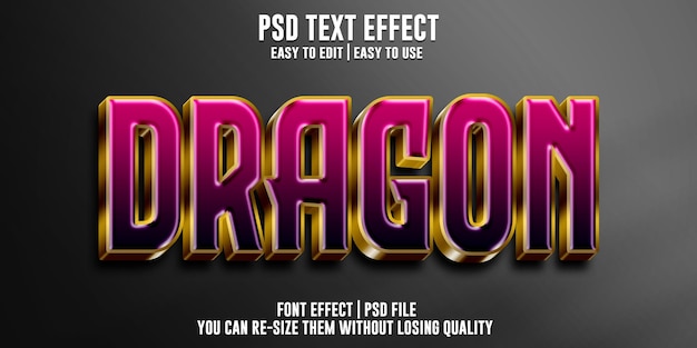 Effet De Texte Modifiable Dragon