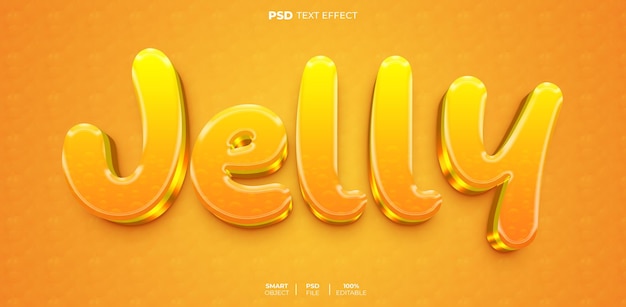 PSD effet de texte modifiable en gelée 3d