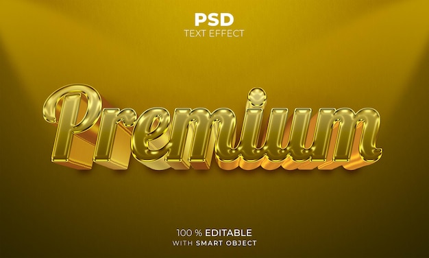 Effet De Texte Modifiable Gold Premium 3d