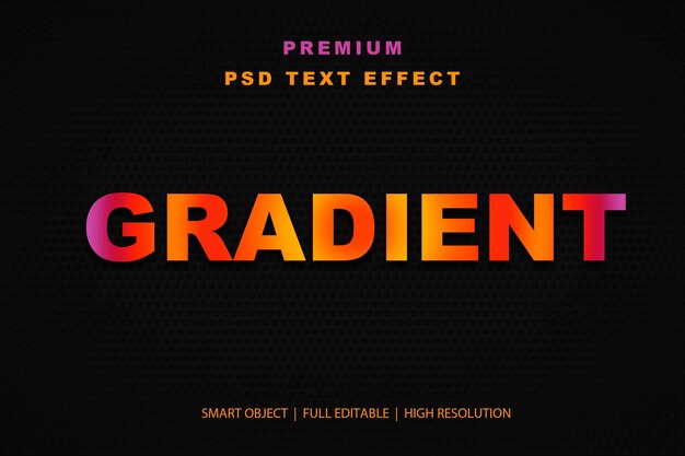 Effet de texte modifiable en gradient