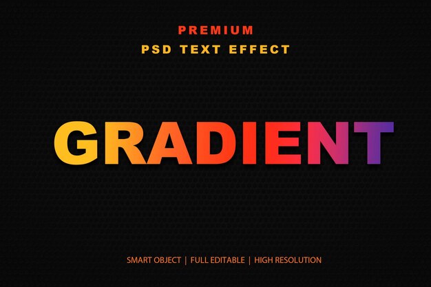 Effet de texte modifiable en gradient