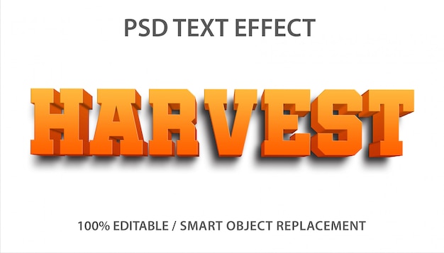 Effet de texte modifiable Harvest Premium